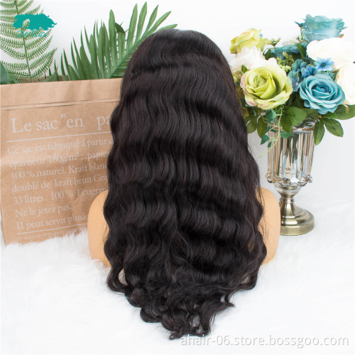 Wholesale virgin brazilian human hair wigs,loose wave wigs